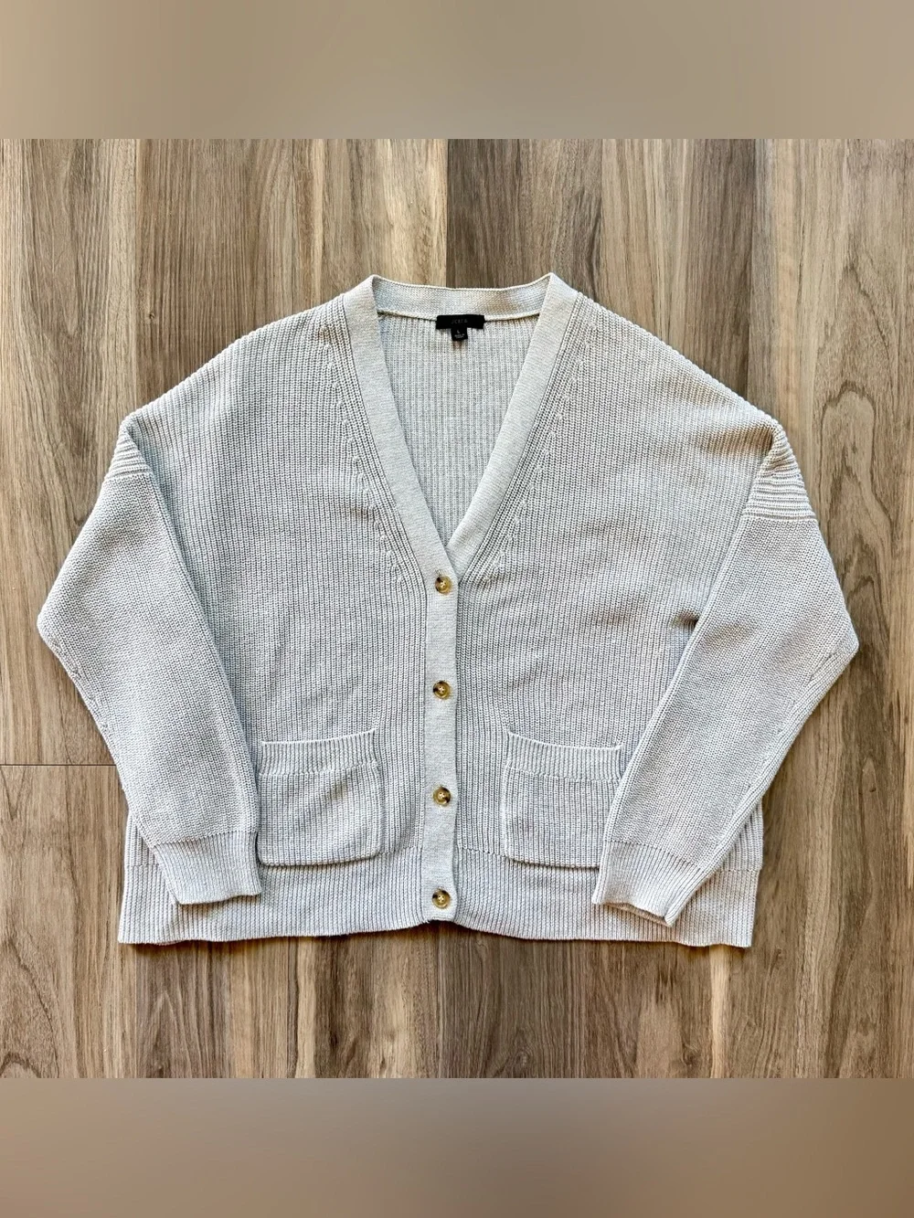 J. Crew Oversized Gray Cardigan Size L